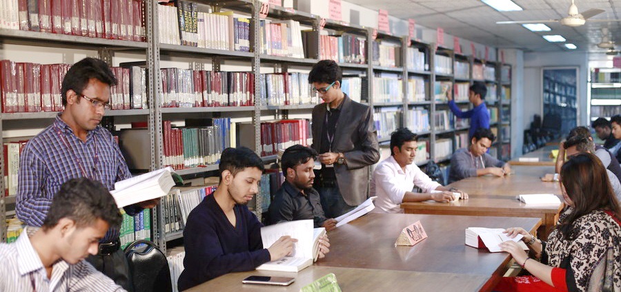 Students are studying in Library